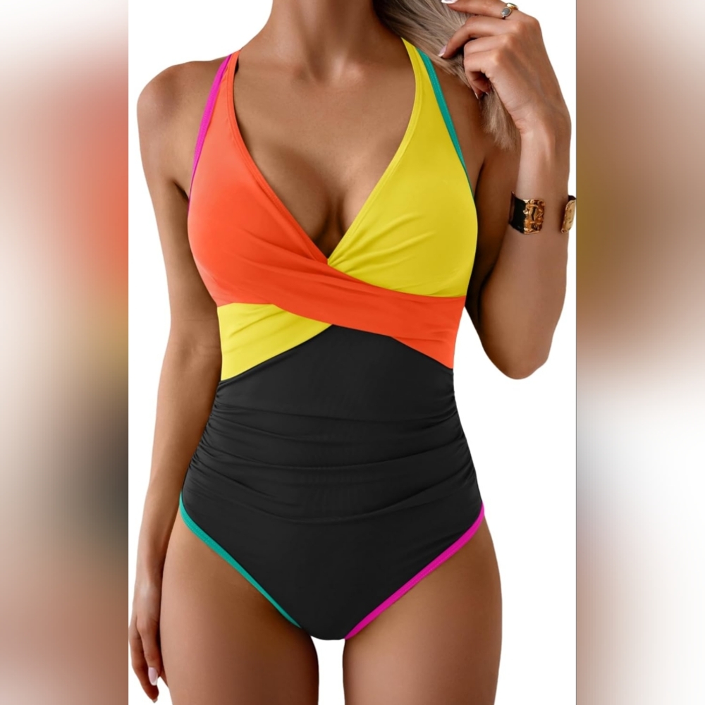 B2Prity Colorblock Swimsuit With Color Trim